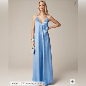 Anna October X J.Crew halter slip dress in textured satin